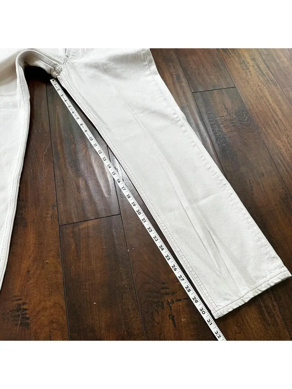 VTG 90s Levis 501 Button Fly 36x32 USA Tag Jeans Straight White XX Act 32x31